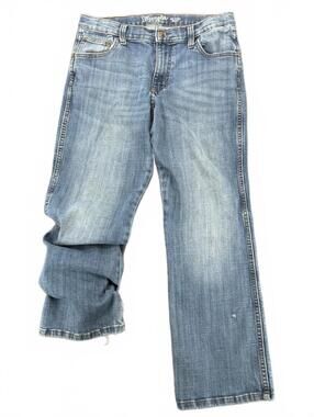 Wrangler Retro Relaxed Boot Jean 10 Husky Faded Blue Denim